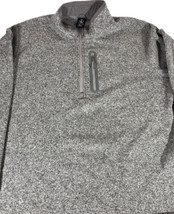 Lands End Fleece Sweatshirt Sweater 2XL Gray Half Zip Mens - £13.85 GBP