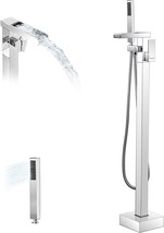 Huifeidezhu Freestanding Bathtub Faucets Chrome Floor Mount Tub Faucet Large - £210.09 GBP