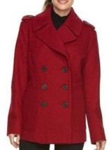 Womens Coat Peacoat Wool Blend Croft &amp; Barrow Double Breasted Winter $20... - $99.00