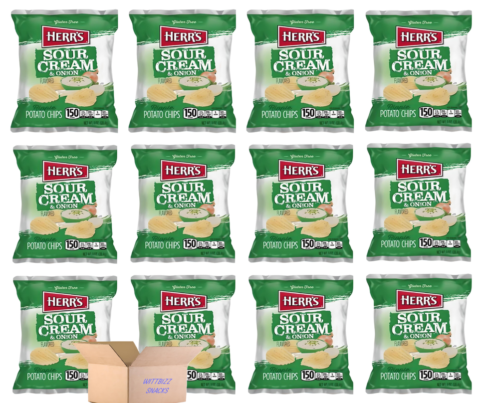 Herr's Creamy Ranch & Habanero Potato Chips 1 oz Bags, 12 Pack - £17.85 GBP