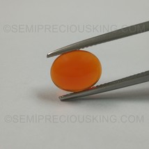 Natural Mexican Fire Opal Oval Cabochon 10.5X8.6mm Flame Orange Color VS Clarity - £350.78 GBP
