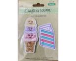 Crafters Square Iron On Ice Cream/Cake Patches 1ea 2pk-Brand New-SHIPS N... - $29.58