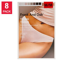 Frank And Oak Women's Thong Underwear 8 Pack Pima Cotton Stretch New Siz... - $24.99