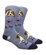 Beagle Dog Socks Fun Novelty Dress Casual Unisex SOX FineFit One Size Pu... - $214.97 MXN