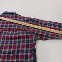 Faded Glory Men's Flannel Large Blue/Red Plaid Pockets Long Sleeve Chest 44" image 7