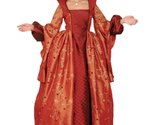 Women&#39;s Queen Elizabeth Gown Theater Costume Dress, Large Burgundy - £321.70 GBP+