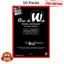 10 X Once a Week Weekly Deodorant (30 wipes) Disposable Heal Underarm Zero Odour - £38.32 GBP