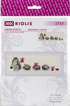 RIOLIS Counted Cross Stitch Kit 9.5&quot;X3.25&quot;-Hedgehogs (14 Count) - £13.07 GBP