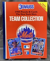 1988 Donruss New York Mets Baseball Team Collection Book Puzzle &amp; 27 Uncut Cards - £7.46 GBP