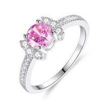 2.50 Ct Round Cut Pink Sapphire Wedding Band Ring 14k White Gold Finish - $89.99