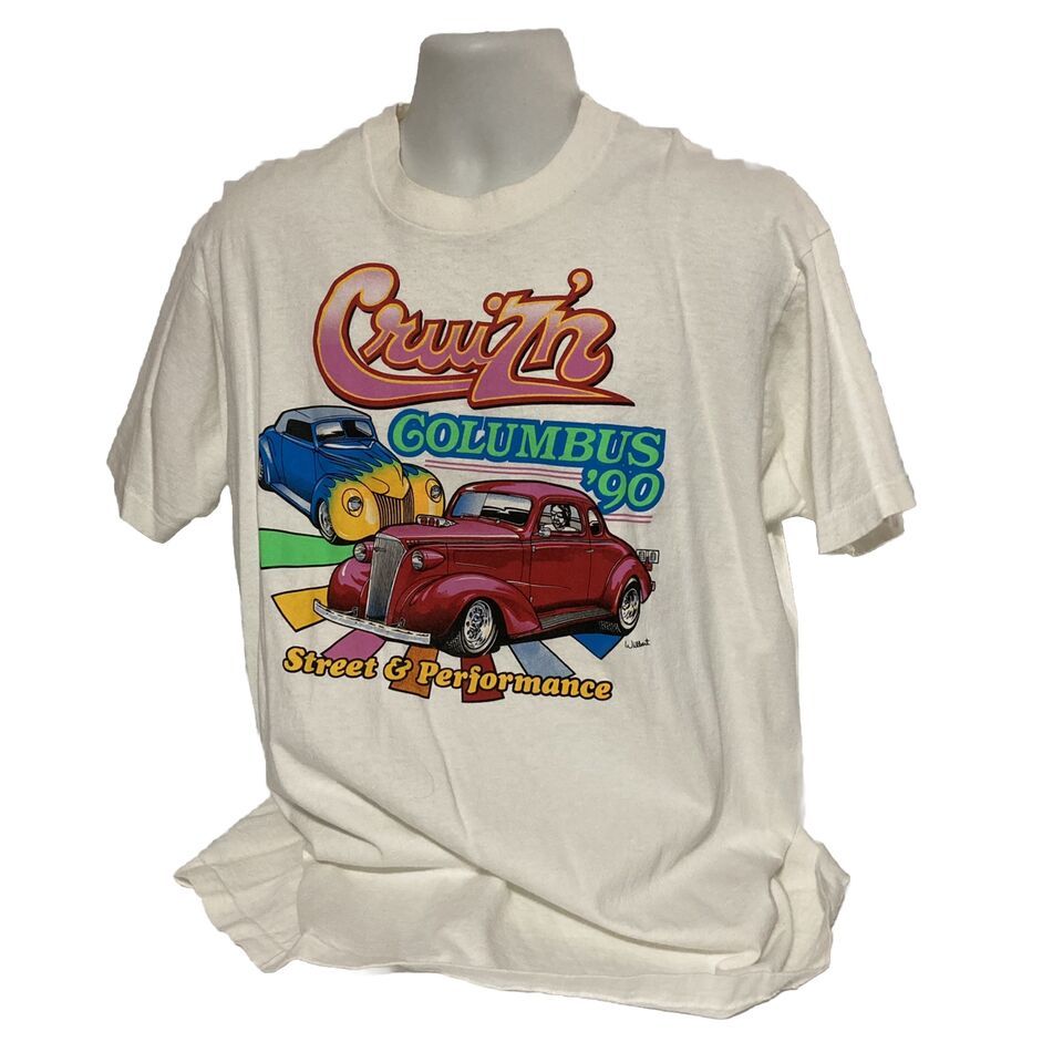Primary image for Vintage Cruizin Columbus '90 XL T Shirt Single Stitch Street & Performance