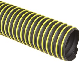 Flexadux T-7W Thermoplastic Rubber Duct Hose, Black, 4&quot; ID - 8 ft length - $38.38 CAD