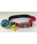 Pokemon Clip n Carry Blue Poke Ball Belt Pikachu Figure Lot 2016 Tomy Ni... - $20.24 CAD