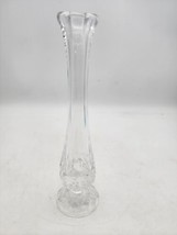 VTG Fenton Stretch Glass Bud Vase Clear Blown Beautiful Decorative Decoupage Saf - £23.20 GBP