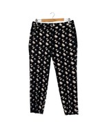 New Adrianna Papell Pants Womens 12 Black Floral Kate Fit Stretch Dressy... - $1,093.22 MXN