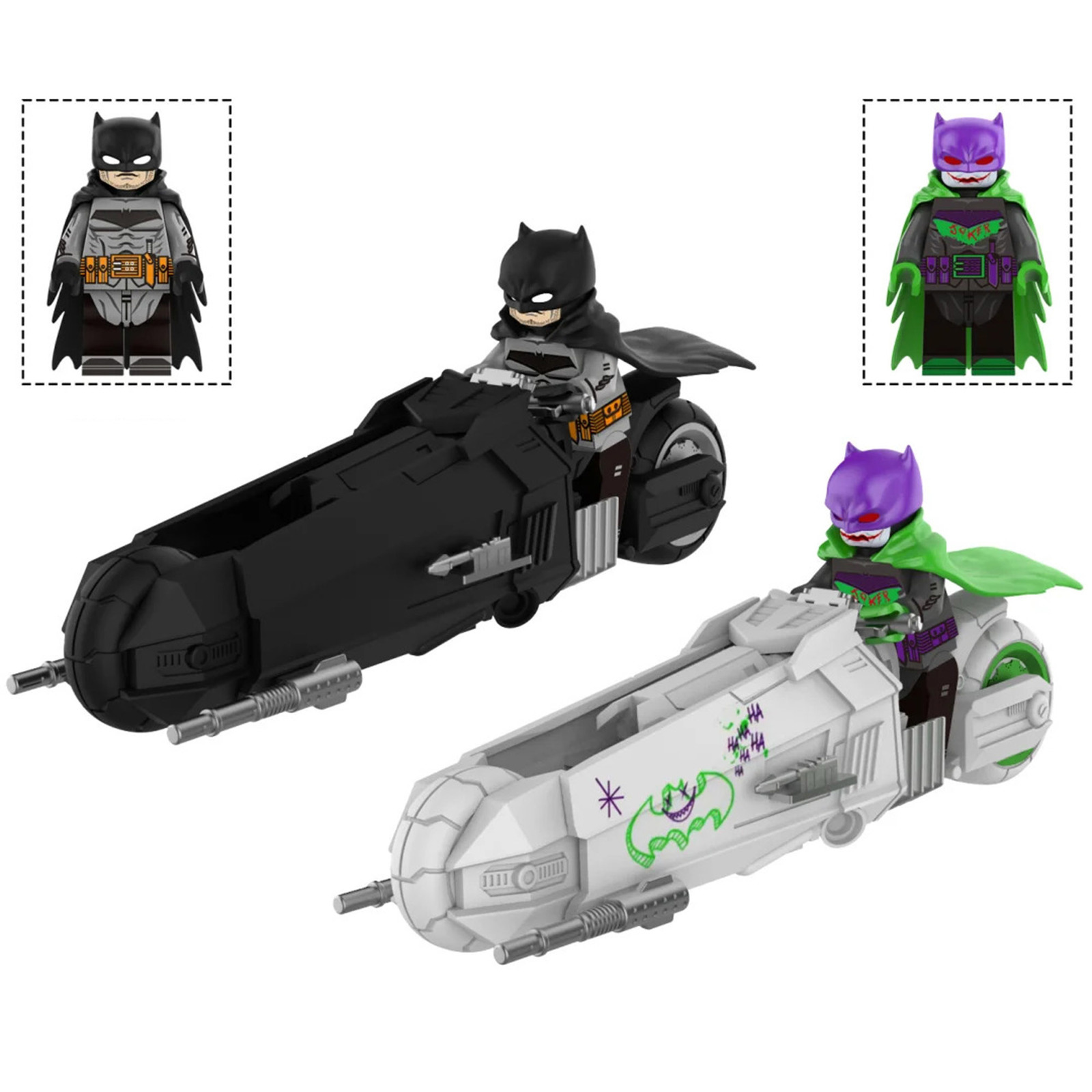 Marvel DC Super Hero Batman White Knight Joker Knight 4Pcs Minifigures  Building