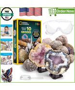 Break Your Own Geodes! 10 Premium Geodes with Goggles &amp; Educational Guide - $1,181.46 MXN