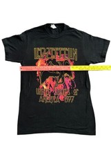 Led-Zeppelin Fire Graphic United States Of America 1977 SMALL Black 2020... - £12.62 GBP