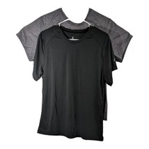 Womens Plain Black Gray Short Sleeve Tee Shirts Large Pullover Lightweig... - £23.56 GBP