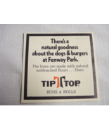 1972 Ad Tip Top Buns and Rolls Natural Goodness at Fenway Park - €6,90 EUR