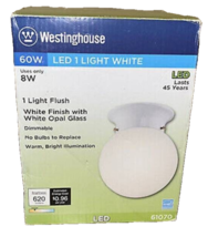 Ceiling Fixture LED Lamp, Flush-Mount 620-Lumens 3000K, White Westinghou... - $439.09 MXN