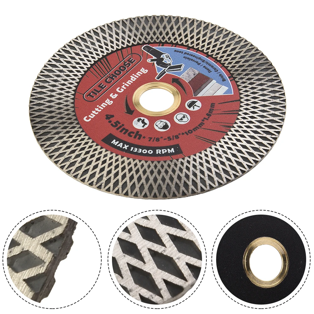 115mm  Saw Blades Grinding Circular Power Rotory Wet Cutting Disc Tile C... - £40.12 GBP