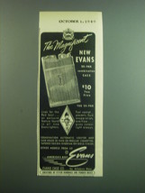 1949 Evans 30-Pak Combination Lighter and Cigarette Case Advertisement - $18.49