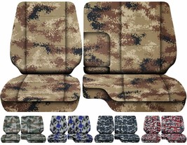 Fits Ford Ranger 60/40 Bench Seat 1983-1990 w Armrest Camouflage Prints - $89.99
