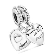 Jewelry Aunt and Niece Split Heart Dangle Charm - or - £241.10 GBP