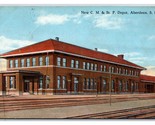 Milwaukee St. Paul Railroad Depot Aberdeen South Dakota SD 1917 DB Postc... - $9.76