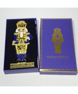 Moscow Ballets Great Russian Enamel Nutcracker 5.25&quot; Blue Christmas Orna... - $18.95