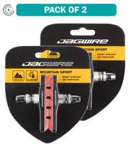 Pack of 2 Pairs Jagwire Mountain Sport V-Brake Pads Threaded Post Red - $30.99