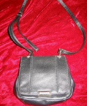 Nice Black Leather Handbag Shoulder Bag Purse Wallet - $12.85