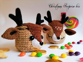 Deer – Christmas Surprise box * Pdf file pattern * Rudolph * gift box * Christma - £2.39 GBP