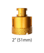 Diamond Core Drill Bit 2&quot; Dry Cut Granite Concrete Ceramic Tile Stone Po... - £50.58 GBP