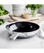 Merten &amp; Storck Frying Pan Gray 8&quot; Steel Core Enameled Oven Broiler Safe - $95.71 CAD