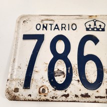 Ontario License Plate 1957 Rare Low Digit 7864E Vtg Canada Car Truck - $24.18