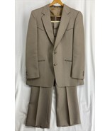 Vintage 70s The Knack Men&#39;s Beige Western Sport 2 pcs Coat Pants Cowboy ... - €65,17 EUR