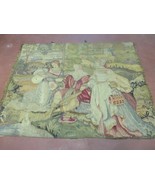 0.9m X 1.2m Antique Tapestry French Handmade Aubusson Fabric Natural One... - £1,121.45 GBP