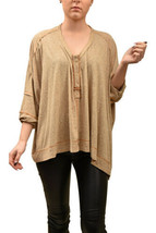 Free People We The Free Womens Blouse Mustard Seed Brown Size Xs OB672767 - £38.98 GBP