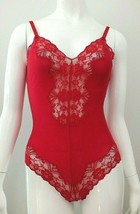 Vintage 1970s Guy Laroche Red Lingerie Nylon Nighty Bodysuit Sz S NEW - $69.30
