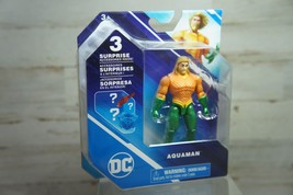 Spin Master 2021 Aquaman DC Comics DCU 4&quot; Action Figure Long Hair Justice League - £7.15 GBP