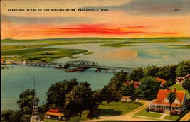Vintage 1943 Postcard-Beautiful Scene of the Singing River, Pascagoula, MS BK51 - £4.66 GBP