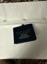 RALPH LAUREN ORGANIC SATEEN 1pc QUEEN FLAT  STUDIO WHITE NIP $170 - $73.40