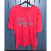 Vintage Karl Kani Signature Logo Red Tee Shirt Size XXL Hip Hop USA Made - $29.70