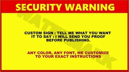 Custom Reg Security Safety Sign Authorized Work Home Business Photo All Sizes 07 - £3.83 GBP+