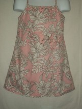 Hinalea Girls Pink White Floral Dress Hawaiian Sundress Sun Dress Size 4 - £19.97 GBP