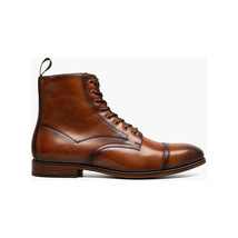 Stacy Adams Henry Cap Toe Lace Up Boot Leather Tan 25718-240 image 2