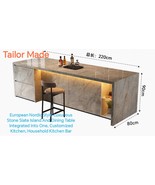 European Nordic Style Luxurious Stone Slate Island And Dining Table - €5.411,74 EUR