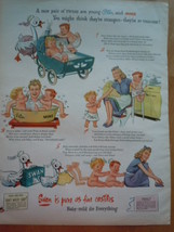 Vintage Swan Baby Soap Cartoon Print Magazine Advertisement 1945 - £7.86 GBP